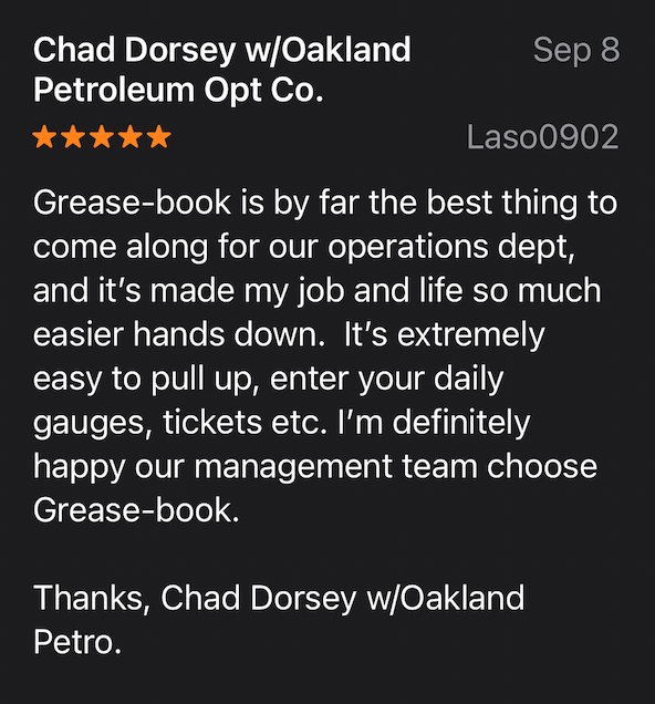 Pumper and operator feedback